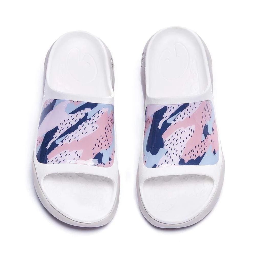 UIN Women's Sandals Beach Casual Slippers(Pink Desert Ibiza Slides)No Box
